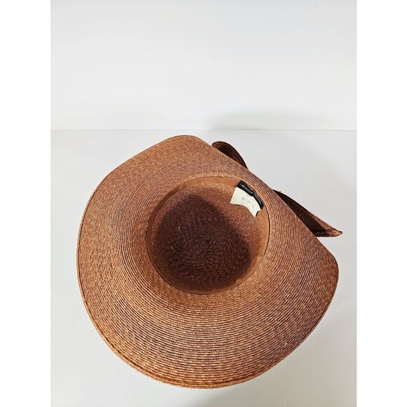 Vintage Morgan Taylor Italian Straw Raffia Bow Detail Wide Brim Derby Sun Hat main image 7